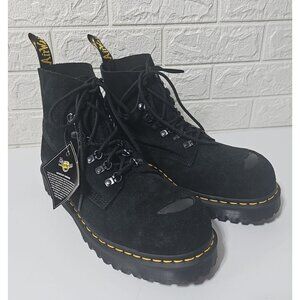 Dr. Martens 1460 Pascal Steel Toe Unisex Suede Boots Black Men's 11 / women's 12